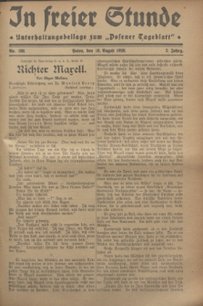 In Freier Stunde : Unterhaltungsbeilage zum „Posener Tageblatt”. Jg.2, Nr. 188 (18 August 1928)
