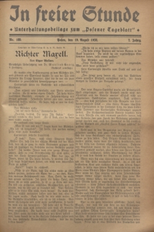 In Freier Stunde : Unterhaltungsbeilage zum „Posener Tageblatt”. Jg.2, Nr. 189 (19 August 1928)