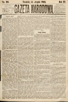 Gazeta Narodowa. 1864, nr 191