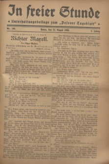 In Freier Stunde : Unterhaltungsbeilage zum „Posener Tageblatt”. Jg.2, Nr. 190 (21 August 1928)