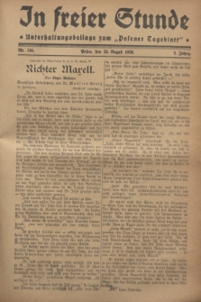 In Freier Stunde : Unterhaltungsbeilage zum „Posener Tageblatt”. Jg.2, Nr. 194 (25 August 1928)