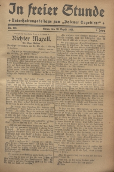 In Freier Stunde : Unterhaltungsbeilage zum „Posener Tageblatt”. Jg.2, Nr. 196 (28 August 1928)