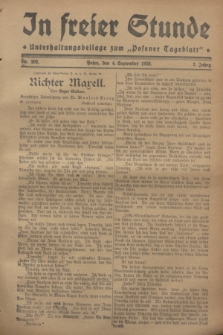 In Freier Stunde : Unterhaltungsbeilage zum „Posener Tageblatt”. Jg.2, Nr. 202 (4 September 1928)