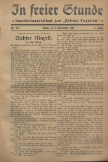 In Freier Stunde : Unterhaltungsbeilage zum „Posener Tageblatt”. Jg.2, Nr. 207 (9 September 1928)