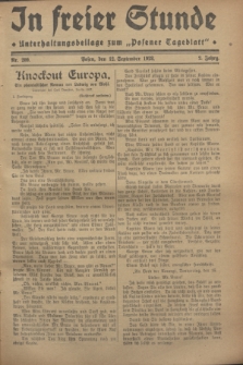 In Freier Stunde : Unterhaltungsbeilage zum „Posener Tageblatt”. Jg.2, Nr. 209 (12 September 1928)