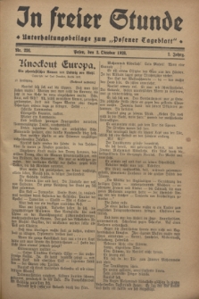 In Freier Stunde : Unterhaltungsbeilage zum „Posener Tageblatt”. Jg.2, Nr. 226 (2 Oktober 1928)