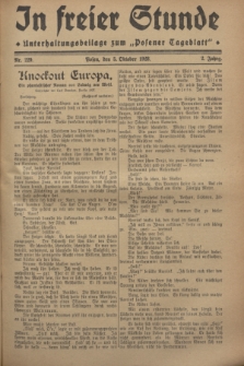 In Freier Stunde : Unterhaltungsbeilage zum „Posener Tageblatt”. Jg.2, Nr. 229 (5 Oktober 1928)