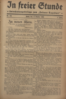 In Freier Stunde : Unterhaltungsbeilage zum „Posener Tageblatt”. Jg.2, Nr. 239 (17 Oktober 1928)