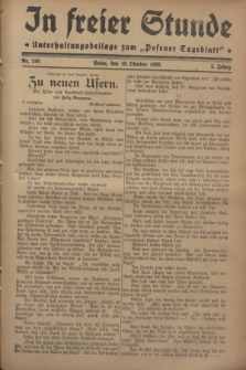 In Freier Stunde : Unterhaltungsbeilage zum „Posener Tageblatt”. Jg.2, Nr. 240 (18 Oktober 1928)