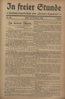 In Freier Stunde : Unterhaltungsbeilage zum „Posener Tageblatt”. Jg.2, Nr. 242 (20 Oktober 1928)
