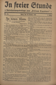 In Freier Stunde : Unterhaltungsbeilage zum „Posener Tageblatt”. Jg.2, Nr. 244 (23 Oktober 1928)