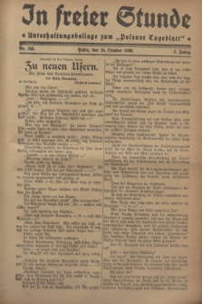 In Freier Stunde : Unterhaltungsbeilage zum „Posener Tageblatt”. Jg.2, Nr. 245 (24 Oktober 1928)