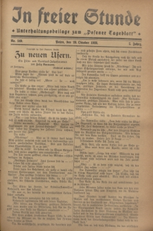 In Freier Stunde : Unterhaltungsbeilage zum „Posener Tageblatt”. Jg.2, Nr. 249 (28 Oktober 1928)