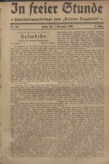 In Freier Stunde : Unterhaltungsbeilage zum „Posener Tageblatt”. Jg.2, Nr. 256 (7 November 1928)