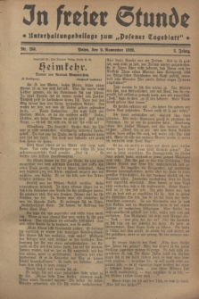 In Freier Stunde : Unterhaltungsbeilage zum „Posener Tageblatt”. Jg.2, Nr. 258 (9 November 1928)