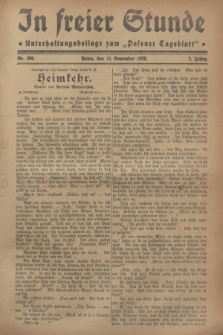 In Freier Stunde : Unterhaltungsbeilage zum „Posener Tageblatt”. Jg.2, Nr. 260 (11 November 1928)