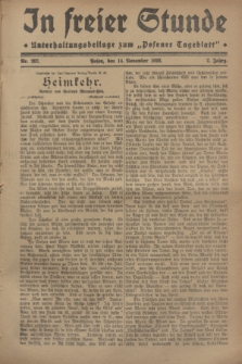 In Freier Stunde : Unterhaltungsbeilage zum „Posener Tageblatt”. Jg.2, Nr. 262 (14 November 1928)