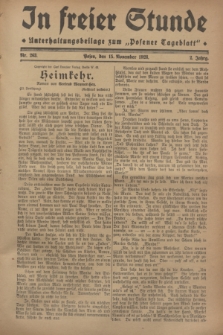 In Freier Stunde : Unterhaltungsbeilage zum „Posener Tageblatt”. Jg.2, Nr. 263 (15 November 1928)