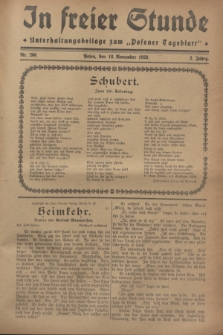 In Freier Stunde : Unterhaltungsbeilage zum „Posener Tageblatt”. Jg.2, Nr. 266 (18 November 1928)