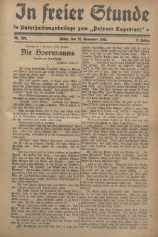 In Freier Stunde : Unterhaltungsbeilage zum „Posener Tageblatt”. Jg.2, Nr. 269 (22 November 1928)