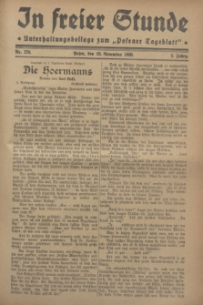 In Freier Stunde : Unterhaltungsbeilage zum „Posener Tageblatt”. Jg.2, Nr. 270 (23 November 1928)