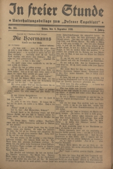In Freier Stunde : Unterhaltungsbeilage zum „Posener Tageblatt”. Jg.2, Nr. 281 (6 Dezember 1928)