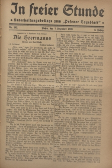 In Freier Stunde : Unterhaltungsbeilage zum „Posener Tageblatt”. Jg.2, Nr. 282 (7 Dezember 1928)