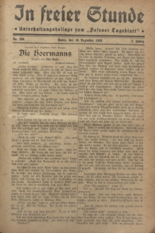 In Freier Stunde : Unterhaltungsbeilage zum „Posener Tageblatt”. Jg.2, Nr. 289 (16 Dezember 1928)