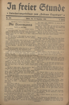 In Freier Stunde : Unterhaltungsbeilage zum „Posener Tageblatt”. Jg.2, Nr. 291 (19 Dezember 1928)