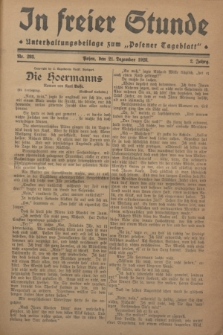 In Freier Stunde : Unterhaltungsbeilage zum „Posener Tageblatt”. Jg.2, Nr. 293 (21 Dezember 1928)
