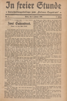 In Freier Stunde : Unterhaltungsbeilage zum „Posener Tageblatt”. Jg.3, Nr. 2 (3 Januar 1929)