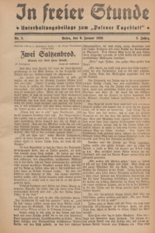 In Freier Stunde : Unterhaltungsbeilage zum „Posener Tageblatt”. Jg.3, Nr. 5 (6 Januar 1929)