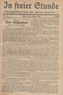 In Freier Stunde : Unterhaltungsbeilage zum „Posener Tageblatt”. Jg.3, Nr. 10 (12 Januar 1929)
