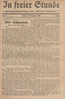 In Freier Stunde : Unterhaltungsbeilage zum „Posener Tageblatt”. Jg.3, Nr. 12 (15 Januar 1929)