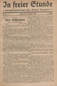 In Freier Stunde : Unterhaltungsbeilage zum „Posener Tageblatt”. Jg.3, Nr. 13 (16 Januar 1929)