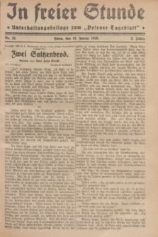 In Freier Stunde : Unterhaltungsbeilage zum „Posener Tageblatt”. Jg.3, Nr. 15 (18 Januar 1929)