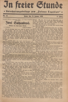 In Freier Stunde : Unterhaltungsbeilage zum „Posener Tageblatt”. Jg.3, Nr. 16 (19 Januar 1929)