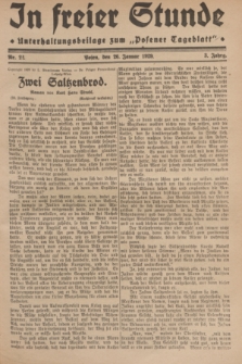 In Freier Stunde : Unterhaltungsbeilage zum „Posener Tageblatt”. Jg.3, Nr. 22 (26 Januar 1929)