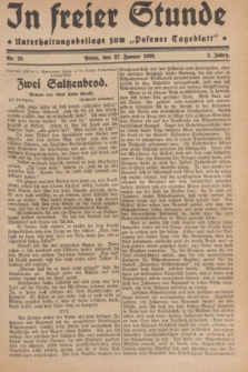 In Freier Stunde : Unterhaltungsbeilage zum „Posener Tageblatt”. Jg.3, Nr. 23 (27 Januar 1929)