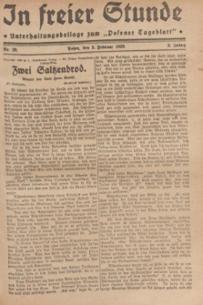 In Freier Stunde : Unterhaltungsbeilage zum „Posener Tageblatt”. Jg.3, Nr. 29 (5 Februar 1929)