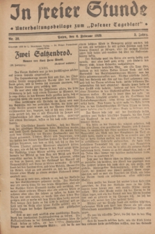 In Freier Stunde : Unterhaltungsbeilage zum „Posener Tageblatt”. Jg.3, Nr. 30 (6 Februar 1929)