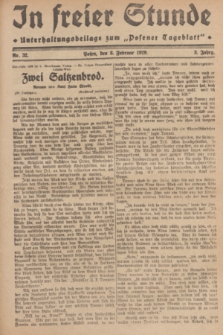 In Freier Stunde : Unterhaltungsbeilage zum „Posener Tageblatt”. Jg.3, Nr. 32 (8 Februar 1929)
