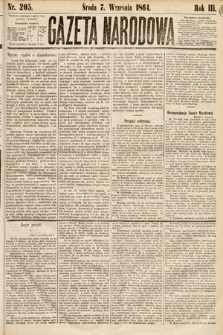 Gazeta Narodowa. 1864, nr 205