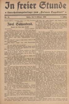 In Freier Stunde : Unterhaltungsbeilage zum „Posener Tageblatt”. Jg.3, Nr. 33 (9 Februar 1929)
