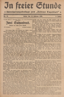 In Freier Stunde : Unterhaltungsbeilage zum „Posener Tageblatt”. Jg.3, Nr. 35 (12 Februar 1929)