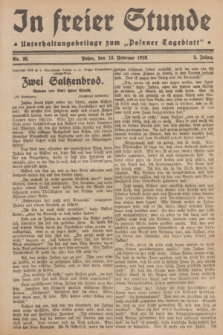 In Freier Stunde : Unterhaltungsbeilage zum „Posener Tageblatt”. Jg.3, Nr. 36 (13 Februar 1929)