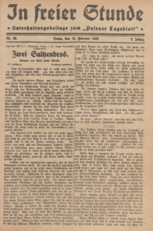 In Freier Stunde : Unterhaltungsbeilage zum „Posener Tageblatt”. Jg.3, Nr. 38 (15 Februar 1929)
