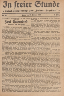 In Freier Stunde : Unterhaltungsbeilage zum „Posener Tageblatt”. Jg.3, Nr. 42 (20 Febraur 1929)