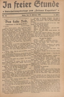 In Freier Stunde : Unterhaltungsbeilage zum „Posener Tageblatt”. Jg.3, Nr. 46 (24 Februar 1929)