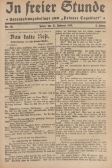 In Freier Stunde : Unterhaltungsbeilage zum „Posener Tageblatt”. Jg.3, Nr. 48 (27 Februar 1929)